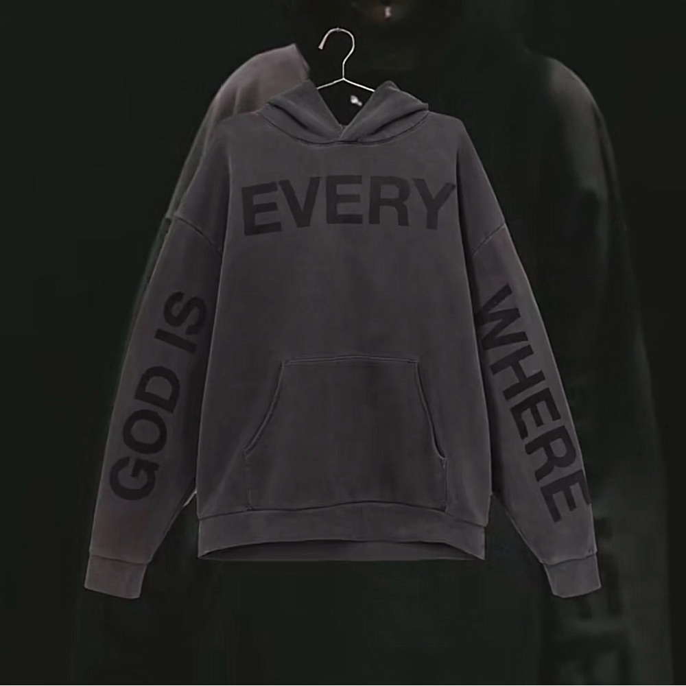 Men's “God is Everywhere”Black Graphic Hoodie